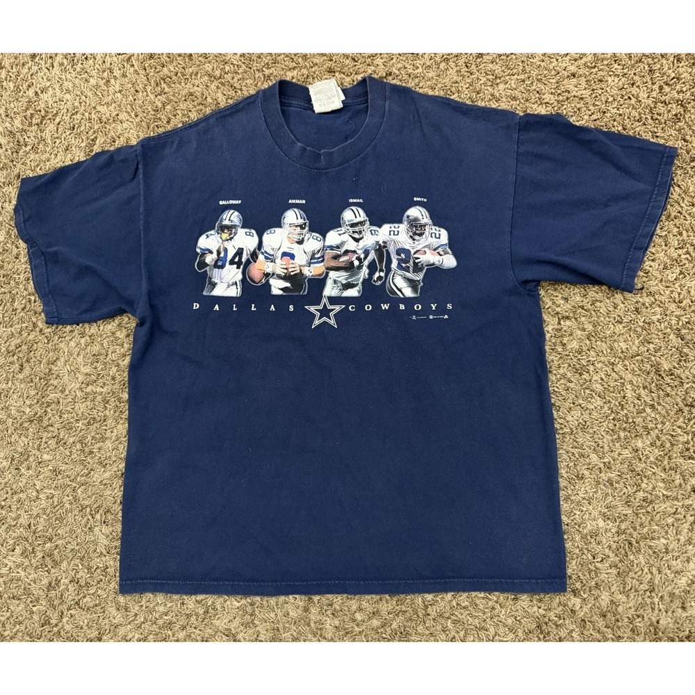 Sport Attack NFL 1998 Dallas Cowboys Super Bowl Champions Aikman Troy T Shirt XL